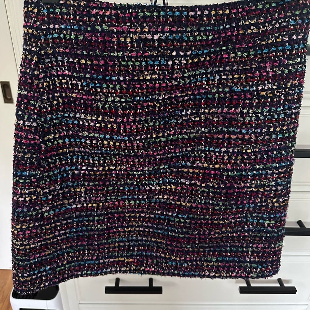 LOFT Vibrant Tweed Mini Skirt